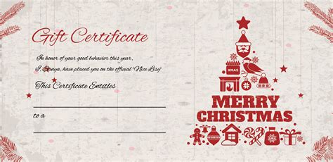 Christmas Gift Certificates .